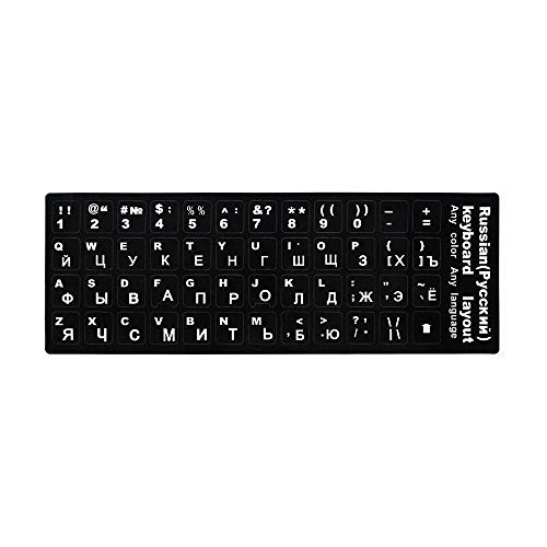 Baydog ロシア語キーボードステッカーロシア語＆英語非透明キーボード交換ステッカー普遍的なラップトップ用丈夫で便利デザインが美しくて簡潔である JP14224326