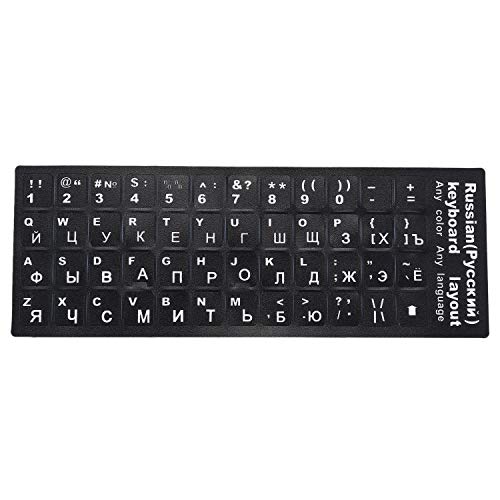 RETYLY ロシア語のレター キーボードのステッカー ノートブック、ラップトップ、デスクトップ、PC用 キーボードのカバー ロシアステッカー