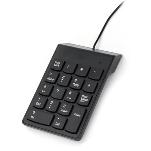 Whigetiy USB数字キーパッドオフィスおよびゲーム用の人間工学に基づいたキーボード耐久性を備えたマルチメディアショートカットを特徴とする
