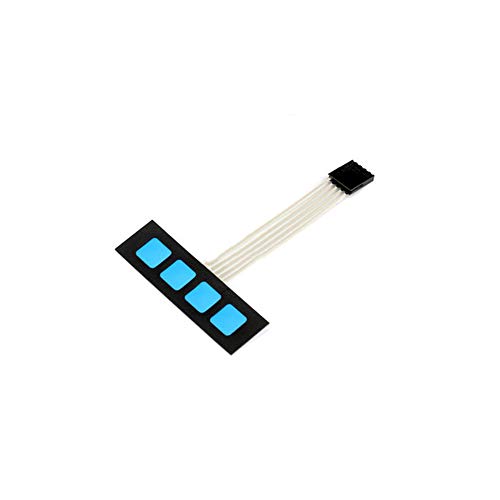 Taidacent メンブレンスイッチ キーパッド ボタンモジュール 1/2/3/4ボタン IOTボタン MCU 拡張コントロールキーボード 10個 (単語なしの4ボタン)