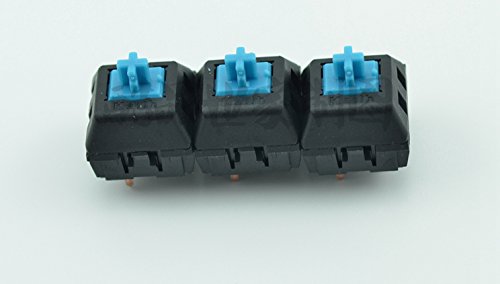 YMDK NPKC 10個パック Cherry MXスイッチ 3ピン ブラック レッド ブラウン ブルー シャフト メカニカルキーボード用 (ブルー)