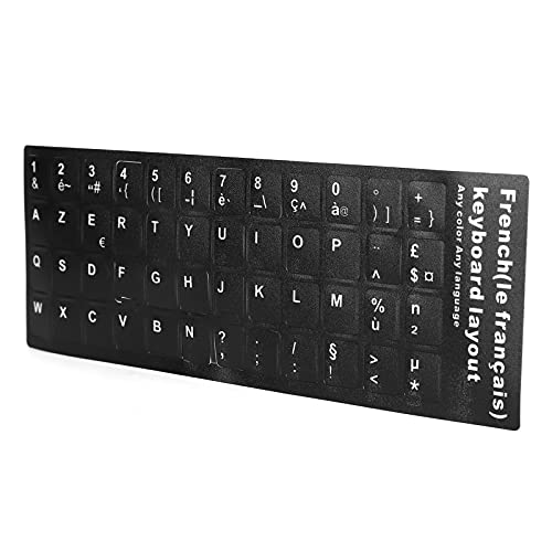 SOCOCO デスクトップPCラップトップ、PVCマテリアル、ユニークなコーティングデザイン用のフランスキーボードステッカーダストプルーフ交換、10インチから17インチのラップトップキーボード用 SOCOCsdep4qmb8a