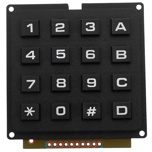 TOYMYTOY プラ製16キーキーパッドキーボードモジュール マトリックスアレイスイッチ搭載 ユーザーフレンドリータクタイル感のある工業用環境向け外付けキーパッド 945K22GT13D48F