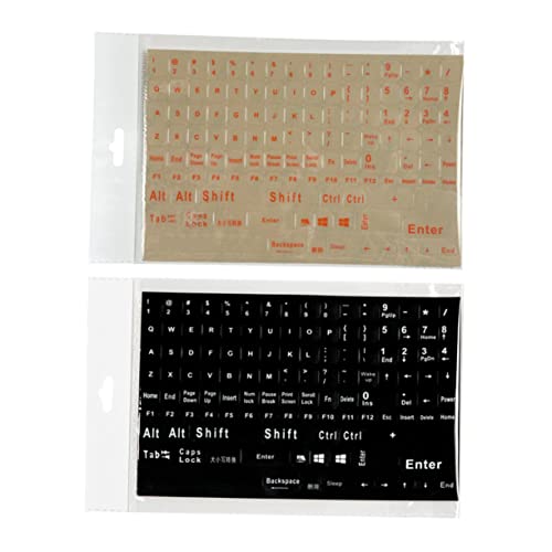 KOMBIUDA キートップシール 2枚セット PVC素材 キーボード保護し 清潔に保つ 英語キーボード対応 ノートパソコンやデスクトップパソコン用 O40Y4912O6T