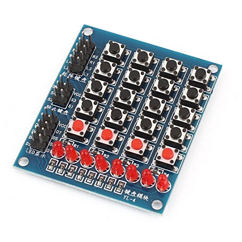 Ruilogod スマートカー 8 LED ライト 4x4 キーパッド マトリックス キーボード モジュール ブルー 80742586048b163ce24b27d26e2413
