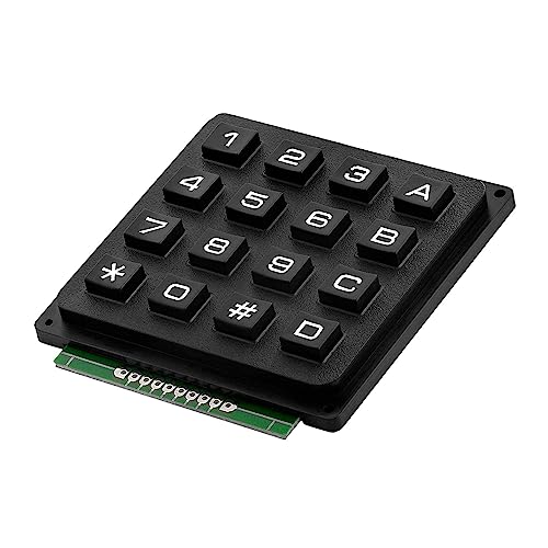 SARDFXUL 16Key 4x4 メンブレン ボタン キーパッド 4x4 マトリックス アレイ マトリックス キーボード メンブレン ボタン キーパッド パネル 16 キー キーボード モジュール (2)