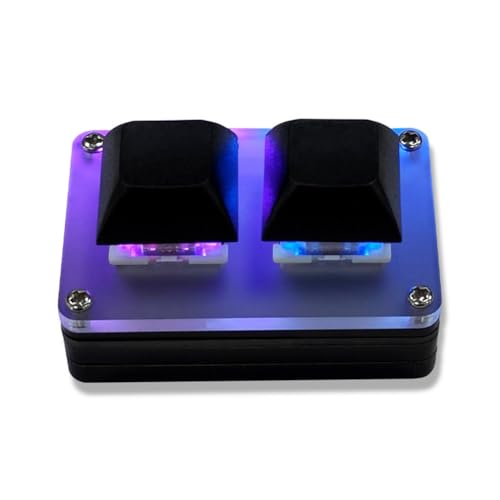 UDOEHGE 2 キー ミニ キーボード コピー & ペースト プログラム可能 カスタム OSU ゲーミング メカニカル キーボード (RGB ライト付き)