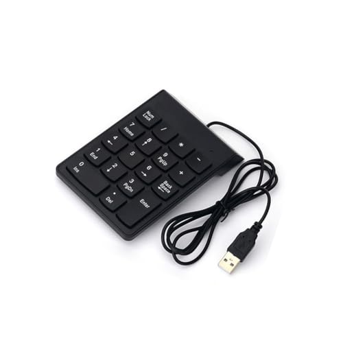 QUXVUIS 有線数字キーボード 18 キー USB コンピューター ラップトップ テンキー ポータブル デスクトップ PC デジタル キーパッド オフィス交換用 EL008062-00HXHCD00016022
