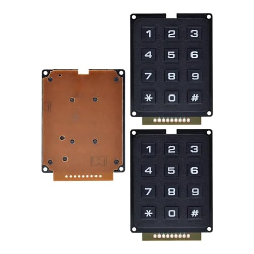 EdLana (エドラナ) 3 個のキーボード モジュール 12 キー 4x3 マトリックス アレイ キーボード 産業用キーボード (産業用スキャン機能付き)