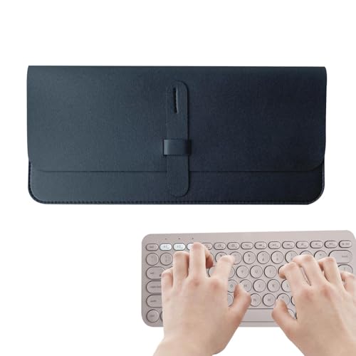 キーボード コンピューターキーボードスリーブ - ワイヤレスキーボード持ち運び用収納ポーチ - PUレザー スタイリッシュ キーボード ポータブルケースポケット トラベルオーガナイザー WU469J7HKI69CJT0GE5A