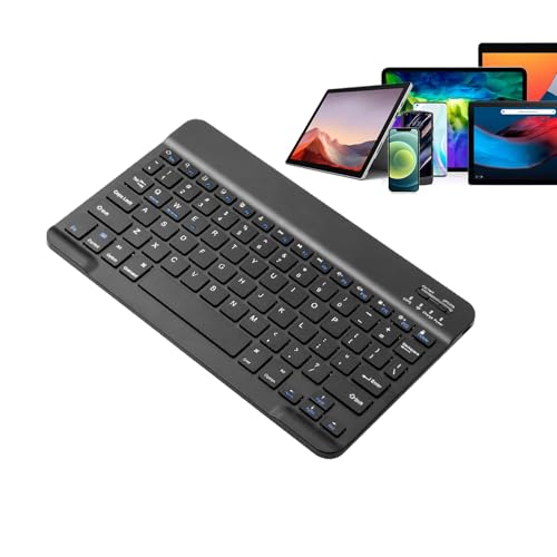 人間工学に基づいたコンピューターキーボード - 充電式ワイヤレスキーボード、静かなスリムキーパッド、スマートフォン用のロープロファイルハンドヘルドキーボード|オフィススタディゲーム旅行用のポータブルキーボードデバイス NL627BM76WG5NVUU3RS7