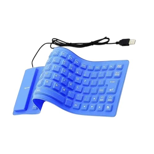 KRYTJACZ Silents USB シリコン キーボード 85 キー折りたたみ式防塵ロールアップ ラップトップおよび USB キーボード用