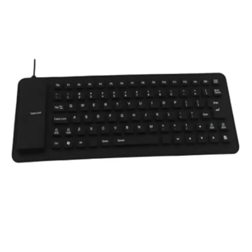 Muxcksa シリコン製の静音軟らかいキーボード 85キー コンピューターキーボード USB有線キーボード
