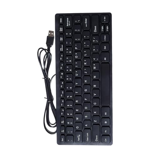 Necvior 人間工学に基づいたUSBはミニチュアキーボード78ラップトップとデスクトップで効率的なタイピングのためのキー