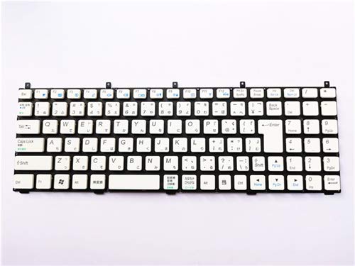 IDVL [IDVL]CLEVO W250 W253 W255 W270 W765 日本語キーボード ノートPC用 白色 枠欠品