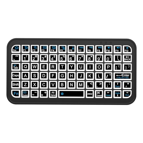 キーボード 充電式ワイヤレス キーボード - タブレット ラップトップ用のコンパクトな キーボード、静かなタイピング キーボード |ポータブルマルチデバイスキーボード、スマートフォン用の明るさ調整可能なワイヤレスキーボード OMP4FLVSAGU6IIUT4