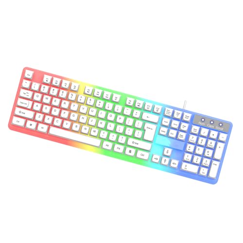Mllepjdh 104 キー USB コード付きキーボード LED ゲーム機械感覚メンブレンキーボードゲーム PC ラップトップコンピュータ用高速応答