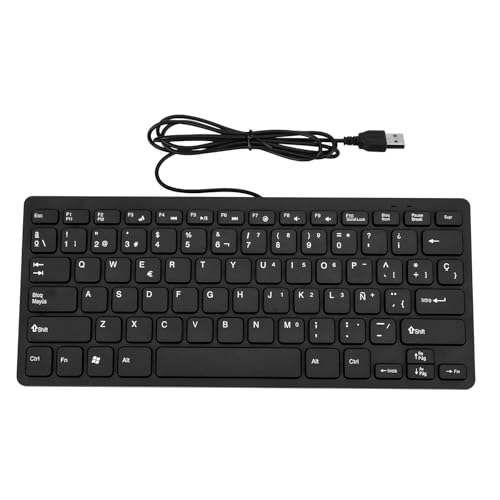 Aurgiarme 78Keysスペインのキーボード黒い背景白い文字コンピューターの代替
