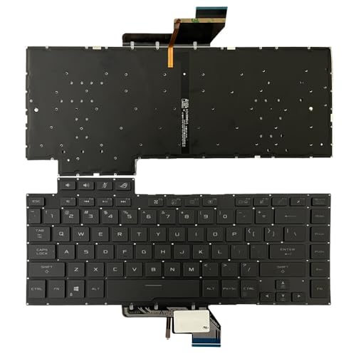 HSSDTECH 白い USキーボードバックライト付き ASUS 用 ROG GU502G GU502GV GU502GU GU502GW GU502DU NC1219-HJP1