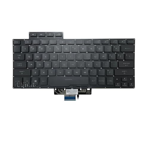fqparts 汎用 キーボードの縁にハウジング & キーボード に適合する For ASUS For ROG Zephyrus G14 GA401IH GA401IHR GA401II GA401IU GA401IV GA401QC GA401QE GA401QH GA401QM グレー、 米国英語のレイアウト ROG-Zephyrus-G14-GA401-CKE-XP-1147