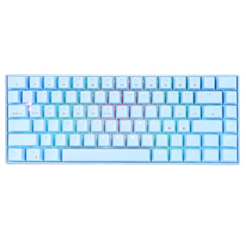 JUNENTER 82キーRGBメカニカルキーボード、2.4G BT3.0人間工学に基づいた1800mAh有線キーボード、Windows PCゲーマーオフィス用(レッドスイッチ)、Sorandy639xz1hesc-13