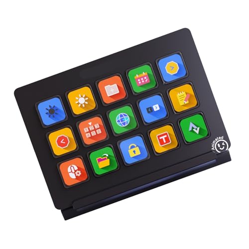 Whoasyst プログラム可能な 15Macro コントロール パネル Ai キーボード、 ライブ ストリーミング編集のための即時アクション付き、 互換性のあるストリーム コントローラー デッキ