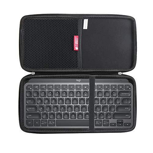 Hermitshell ハードトラベルケース Logitech MX Keys Mini Minimalist ワイヤレス照明キーボード用 (ブラック)