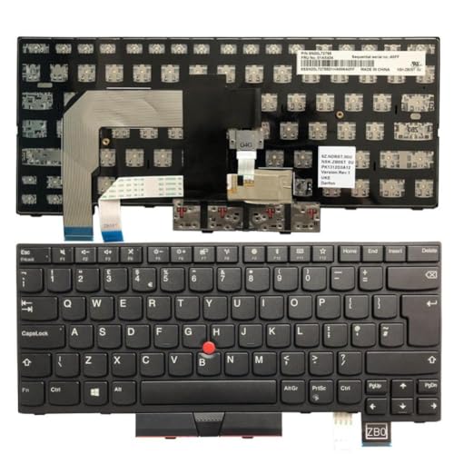 ForgeCore ラップトップキーボードと互換性のあるラップトップモデル T470 T480 A475 A485 01H379 部品番号 01H379(UK No backlit) ForgeCore888