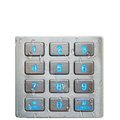 自動販売機および宅配ロッカー用のバックライト付き金属キーボード(USB) BESDFNSBF-7ACA5EC6
