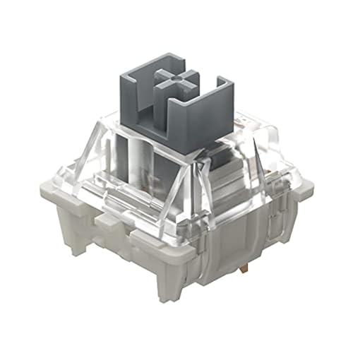 KPREPUBLIC Gateron シルバープロスイッチ リニア防塵シングル2ステージスプリング メカニカルキーボード用 工場出荷時潤滑済み 45g 3ピン (x110 PCS、シルバー2ステージスイッチ)