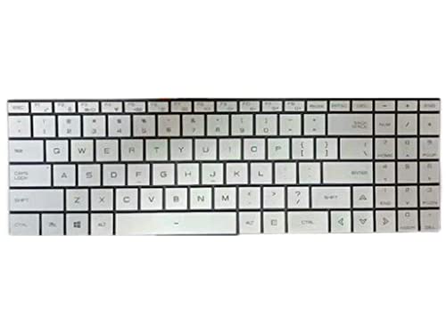 キーボード 銀 ノートパソコンキーボード に適合する Tongfang GM7AG8P 15.6 アメリカ US バックライト付き シルバー フレームなし GM7AG8P Keyboard US 1