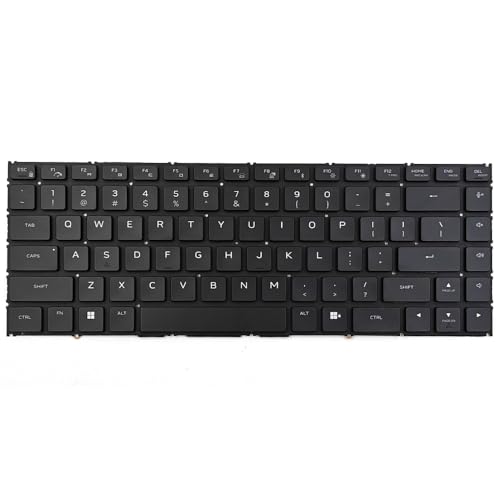 KGIGIBE 交換用バックライトキーボード Dell Alienware M15 R7 R6 R5 シリーズノートパソコン用 USA配列 ブラック RGBバックライト付き M15 R6