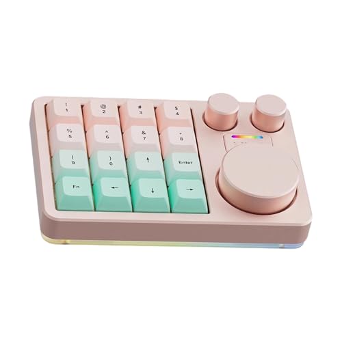 Ciwanning ゲーマーとデザイナー向けの小型キーボード 16 キーを含む 3 つのノブ 複数のシステムをサポートするカスタマイズ可能なマクロ プログラマブル パッド