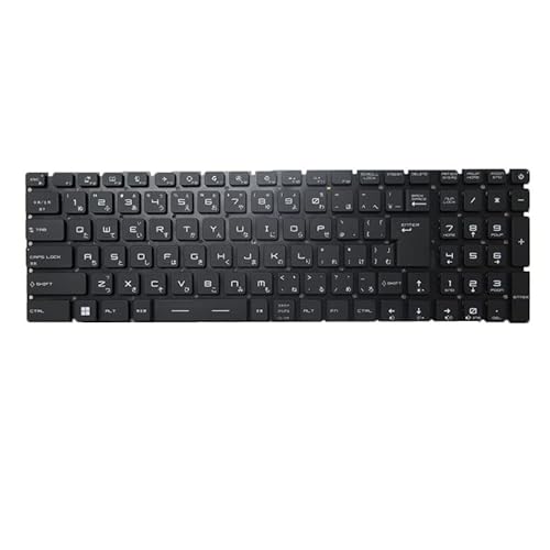 キーボード RGBバックライト ノートパソコンキーボード互換 MSI V195122AJ2 JA S1N3JJP2Y2SA0 S1N-3JJP2Y2-SA0 カラフルなバックライト 日本語 黒フレームなし Parts 26-2-3-269