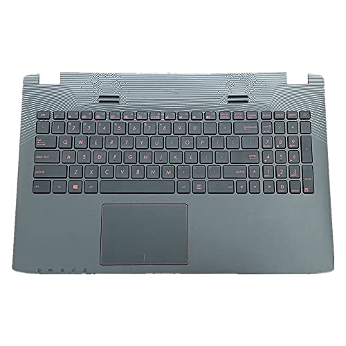 fqparts 汎用 キーボードの縁にハウジング & タッチパッド & キーボード に適合する For ASUS ZX50 ZX50JX ZX50VW ZX50VX ブラック 米国英語のレイアウト 小さなエンターキー ZX50-CKE-HS1778