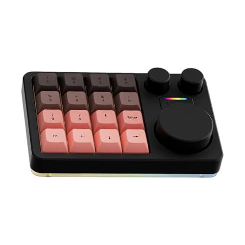 Leimezsty キーボード 3 つのノブと 16 個のプログラム可能なキーにより、 複数のシステムのミュージック ビデオ編集で直感的な制御を実現 ゲーム キーボード