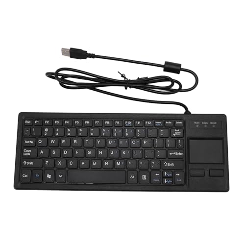 LICAEVEY 有線キーボード トラックパッド付き ミニインダストリアルキーボード Xシザーフット付き USB防水ポータブルコンパクトキーボード PC接続TV/ノートパソコン/タブレット用 LICAEVEY8zytwghnx3
