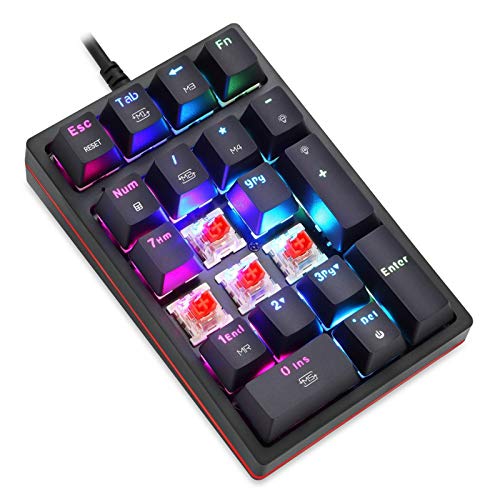 ZhaoGangLi キーボードK24数値メカニカルキーボード仕事用 ゲーム用 Windows Mac OS対応 在宅勤務 (Size:One Size; Color:Blue) NG7983NRGH1
