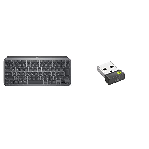 ロジクール 【セット買い】ロジクール MX KEYS mini KX700GRd ミニマリスト ワイヤレス イルミネイテッド キーボード グラファイト 充電式 Bluetooth Logi Bolt Unifying非対応 USB-C-A 日本語配列 無線 ワイヤレスキーボード KX700 & Logi Bolt USB レシーバー LBUSB1 windows mac chrome OS ブラック