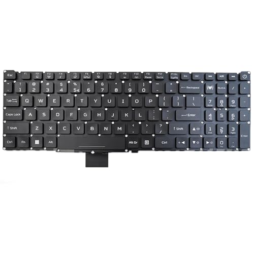 KGIGIBE 交換用バックライトキーボード Acer Predator Helios 16 PH16-71 Gaming N23Q1 ノートパソコン用 US ブラック キーごとのRGBバックライト付き