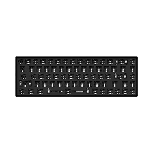 Keychron K6 Pro ワイヤレス カスタム メカニカルキーボード ベアボーンバージョン QMK/ランチャー プログラム可能なマクロ ホットスワップ可能 65%レイアウト RGBバックライト オフィスゲーミングキーボード Mac Windows Linux用 - ブラック K6P-Z1