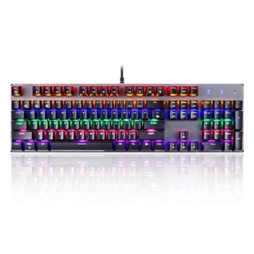 LinLong キーボード RGBライトエフェクト英語キーボードで104キーゲーミングキーボード混合光メカニカルキーボード 在宅勤務