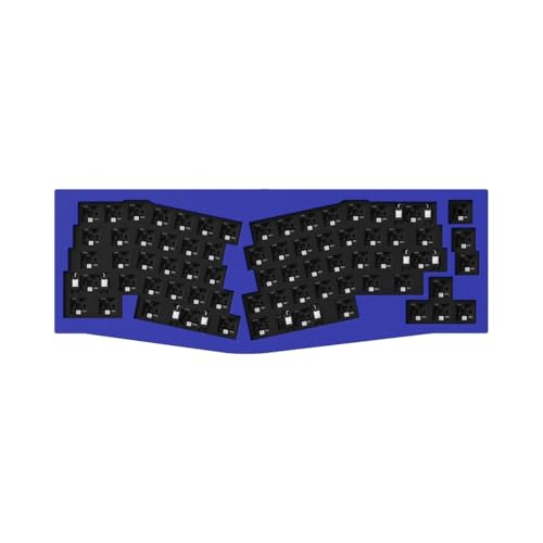 Keychron Q8 65% Alice Layout ベアボーン メカニカルキーボード – フルメタル、有線、ホットスワップ可能、QMKプログラマブルマクロ、Mac/Windows/Linux対応、RGB、ダブルガスケットDIYキット–ブルー