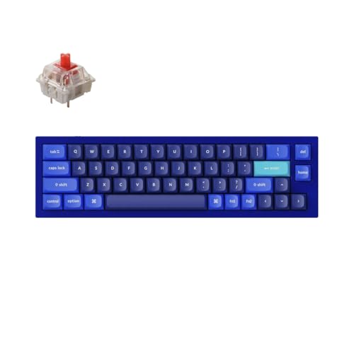 Keychron Q9 有線ウルトラミニ 40%メカニカルキーボード – QMK/VIA ホットスワップ対応 Gateron G Pro ブラウンスイッチ RGBバックライト ダブルガスケット設計 CNCアルミニウムボディ Mac/Windows対応 ブルー Q9J1
