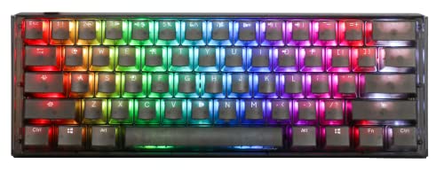 Ducky Channel Ducky One 3 Mini Aura クリアブラック 60 Percentホットスワップ RGB LED ダブルショット PBT メカニカルキーボード Kailh Jellyfish Linear DKON2161ST-FUSPDABAAAK1