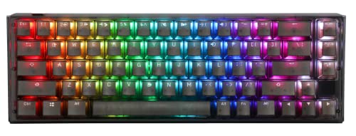 Ducky One 3 SF オーラ クリアブラック 65% ホットスワップ RGB ダブルショット PBT メカニカルキーボード Cherry MX サイレントレッド DKON2167ST-SUSPDABAAAC1