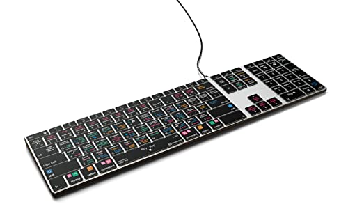 KB COVERS Logic Proバックライトキーボード | Mac音楽制作用色分けショートカット | USB-C 有線