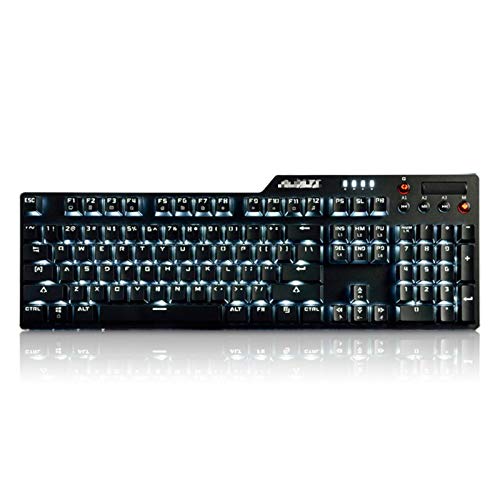 XiaomeiHan ゲーミングキーボードRGBメカニカルゲーミングキーボードスイッチ有線白色LEDバックライトエルゴノミックバックライトキーボードオールキーゴースト防止PCゲーマーホームオフィス仕事PC用 自宅ゲーム用 パソコン用 在宅勤務 (Size:One Size; Color:Black & Rose Gold) YG8039AGYC2