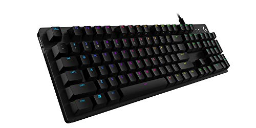 Logitech G 512 メカニカルゲーミングキーボード スペシャルエディション RGB ライト同期バックライトキー GXブルークリッキーキースイッチ つや消しアルミニウムケース カスタマイズ可能なFキー USBパススルー AZERTY France - ブラック