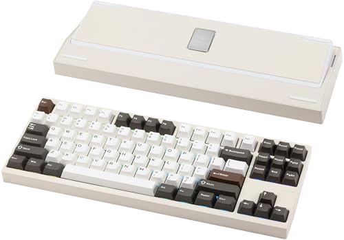 KEEBMONKEY WOBKEY Crush 80 ベータ CNC アルミニウム クイック分解 ボールキャッチ マウント トリプルモード 接続 ゲーミング メカニカル キーボード HMX フロストジェイドスイッチ BSUN Arctic Switch (プロホワイト)